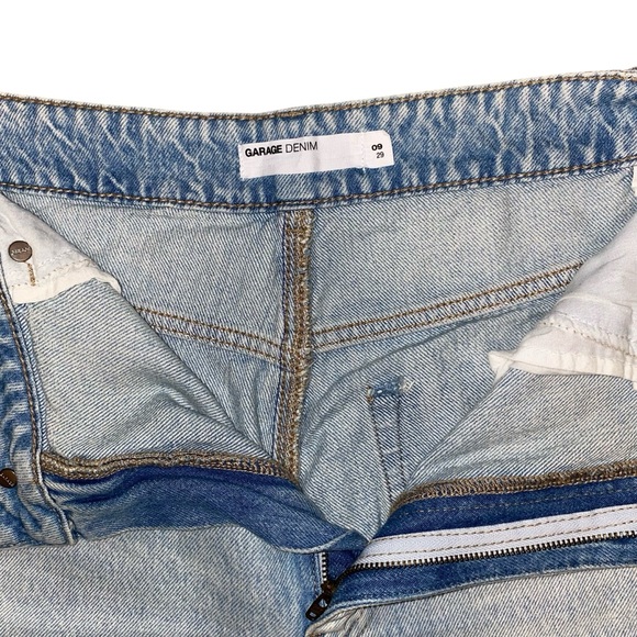 Garage High Rise Baggy Distressed Denim Jeans in Colour Briar Blue 31" Waist - Picture 7 of 12